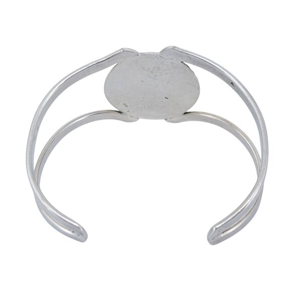 Vintage Mexico Sterling Silver 925 Aztec Sun Cuff Bracelet 6.5" - Picture 4 of 9